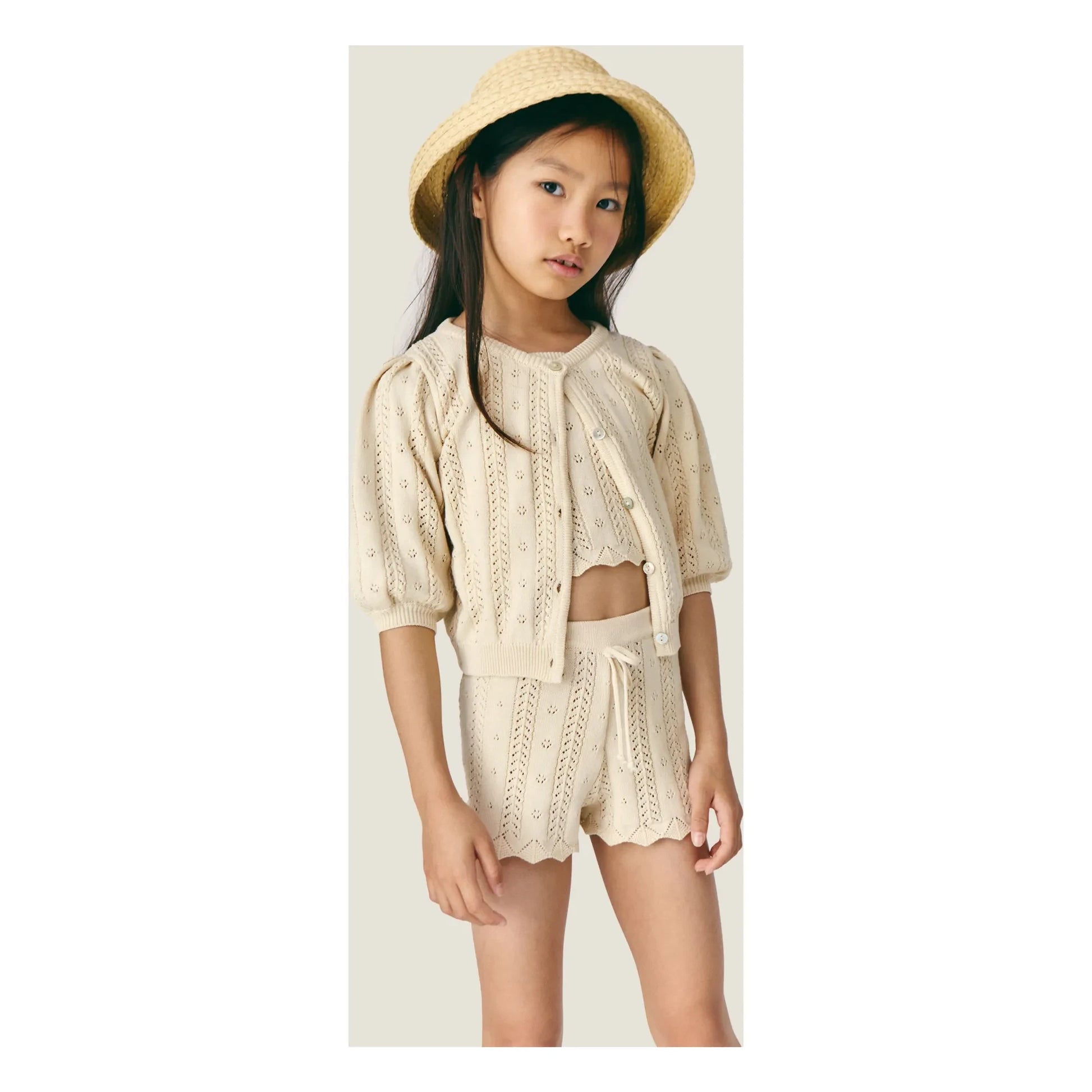 Mipounet - Nilda Crochet Cardigan | Ecru