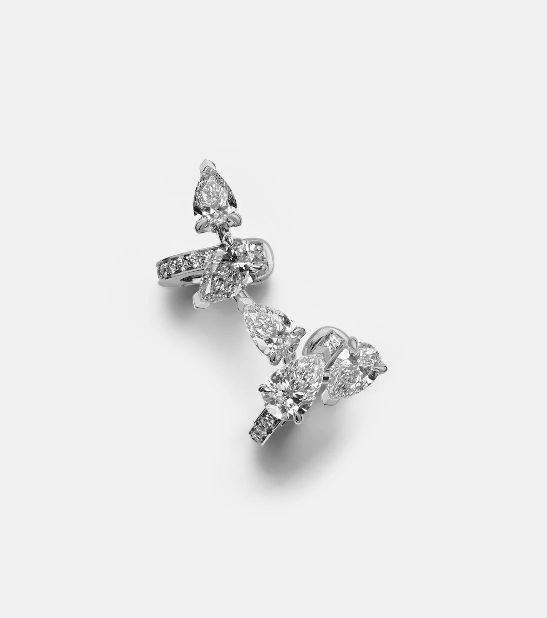 Repossi - Serti Sur Vide 18kt white gold single ear cuff with diamonds