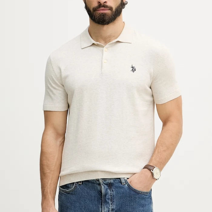 U.S. Polo Assn. тениска с яка мъжка памучна COMBED SS