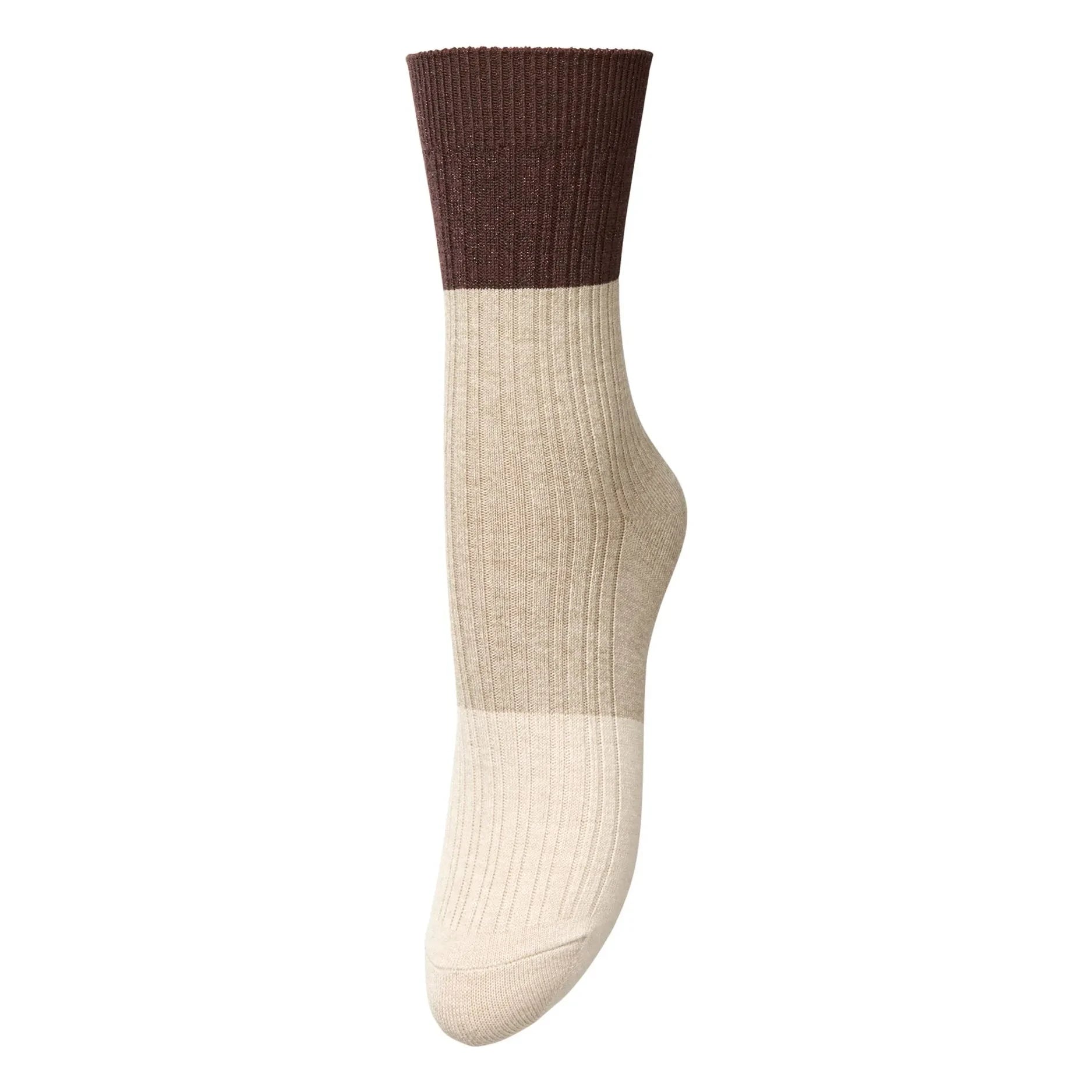 Becksöndergaard - Colourblock Bam socks | Beige