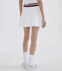 Techno Poplin Pleated Mini Skirt