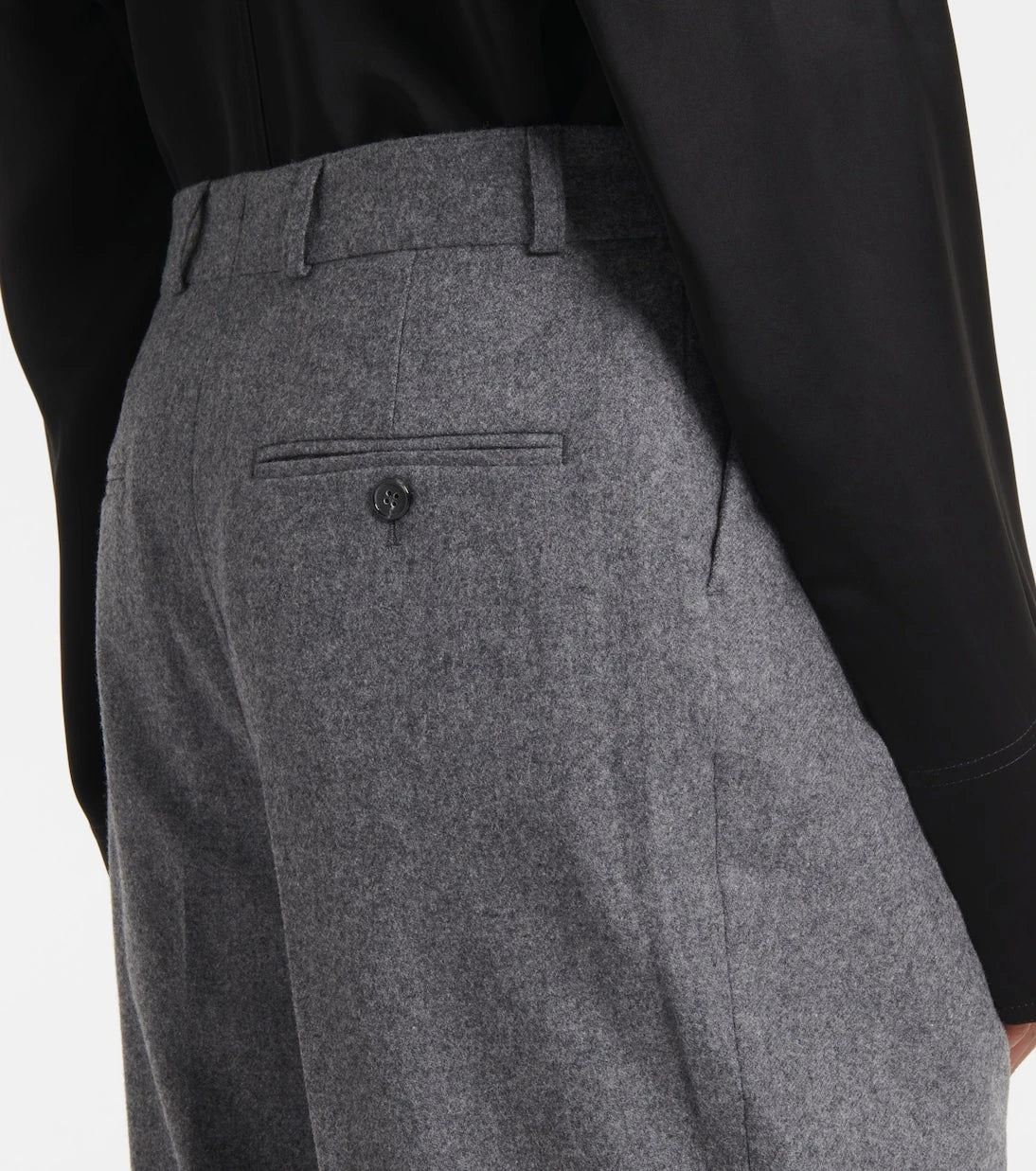 Toteme - Low-rise wool-blend flannel straight pants