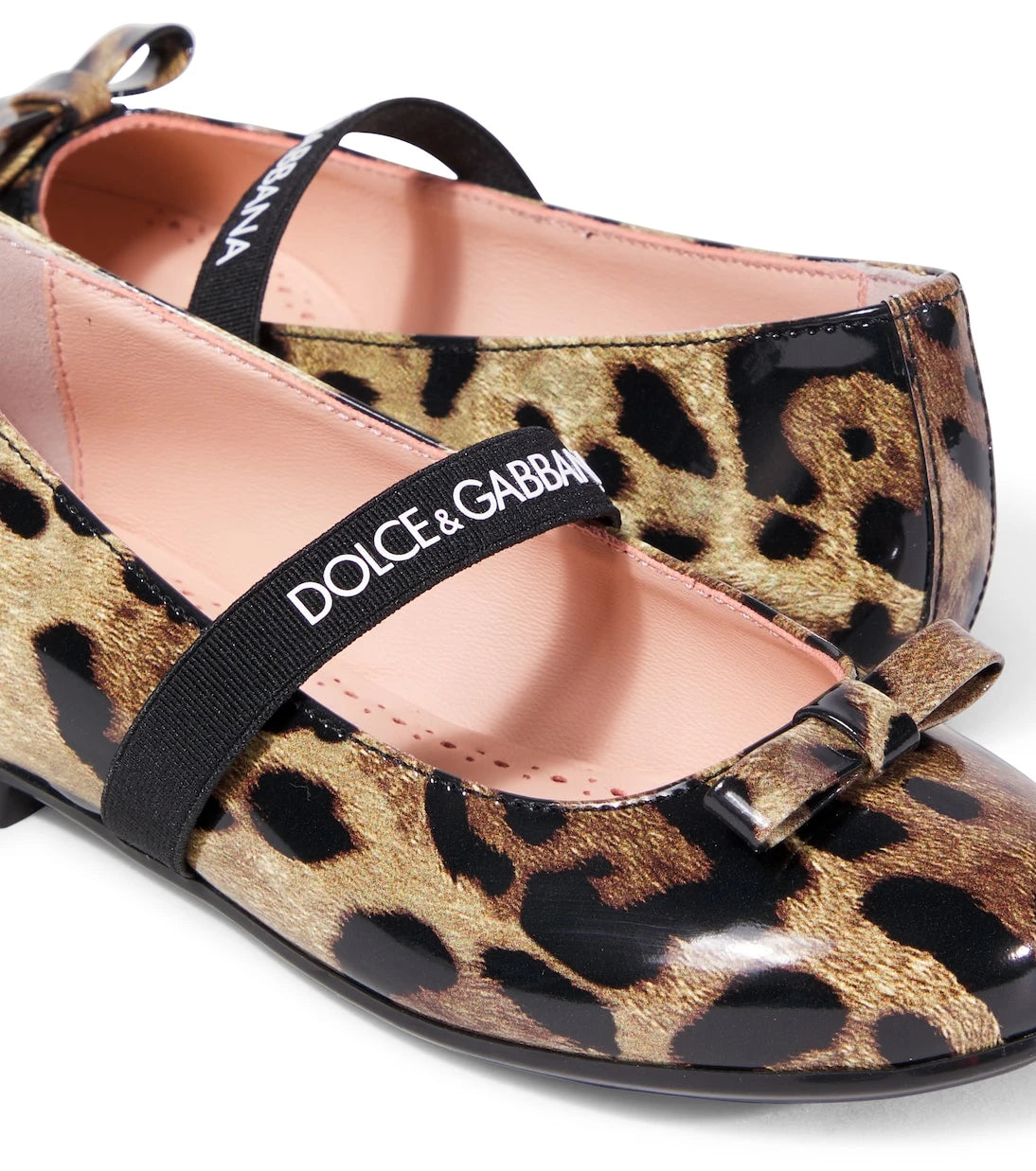Dolce&Gabbana Kids - Leopard-print leather ballet flats