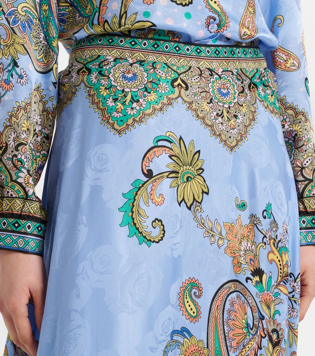 Etro - Floral silk crêpe de chine maxi skirt