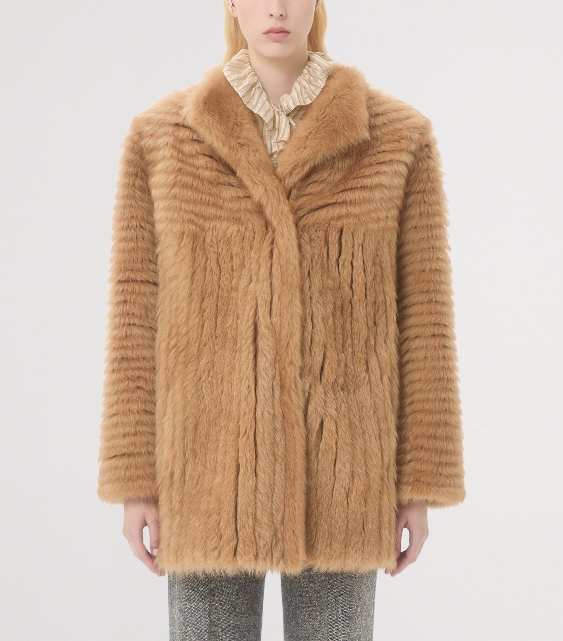 Valentino Brown Goat Fur Jacket