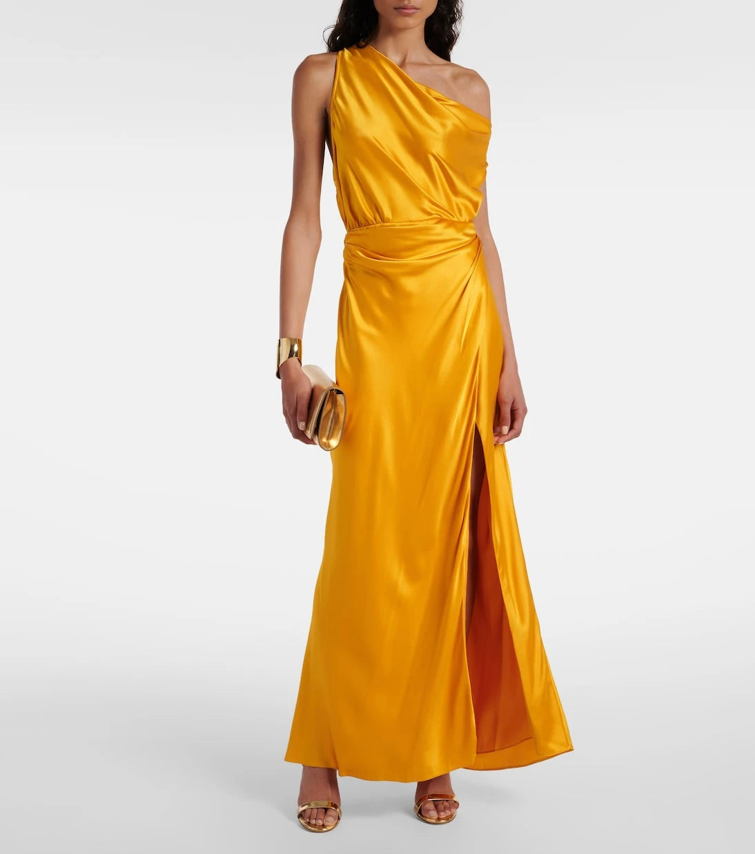 The Sei - Draped silk satin wrap gown