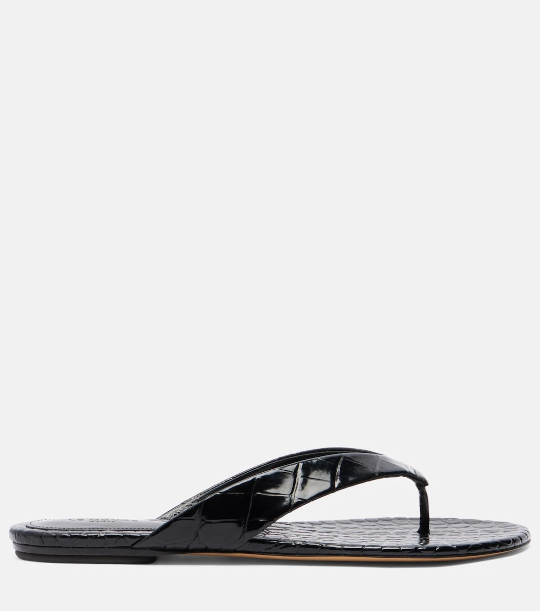 Le Monde Béryl - Croc-effect leather thong sandals
