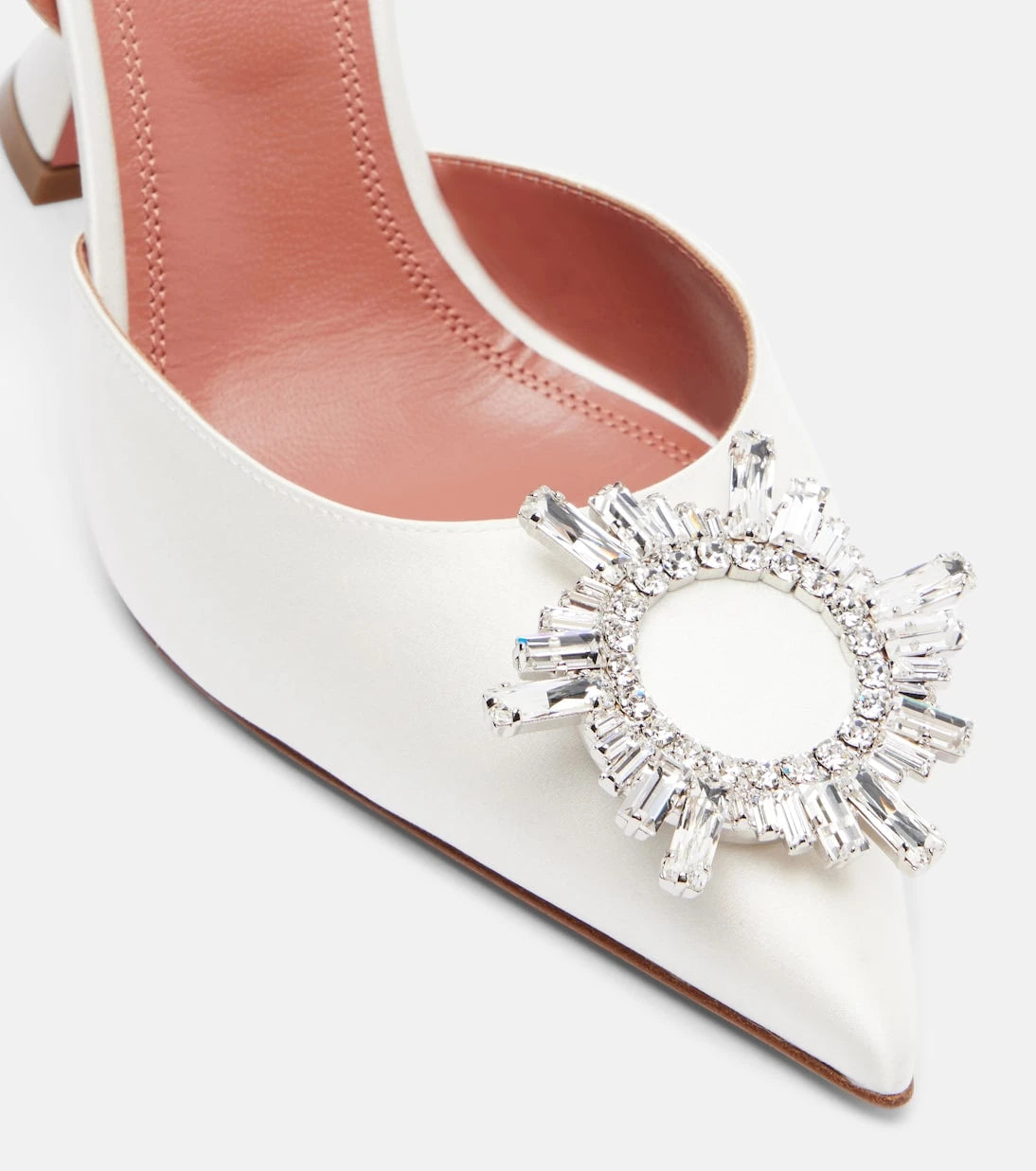 Amina Muaddi - Begum 70 satin slingback pumps