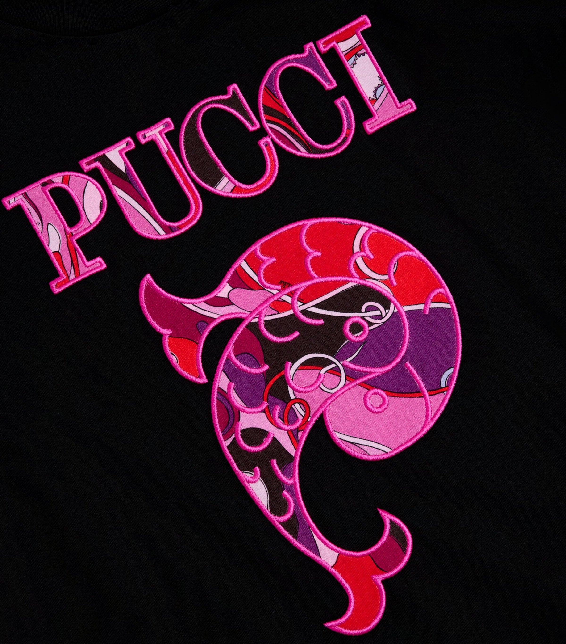 PUCCI Junior Black Cotton Pucci Fish T-Shirt Dress (4-14 Years)