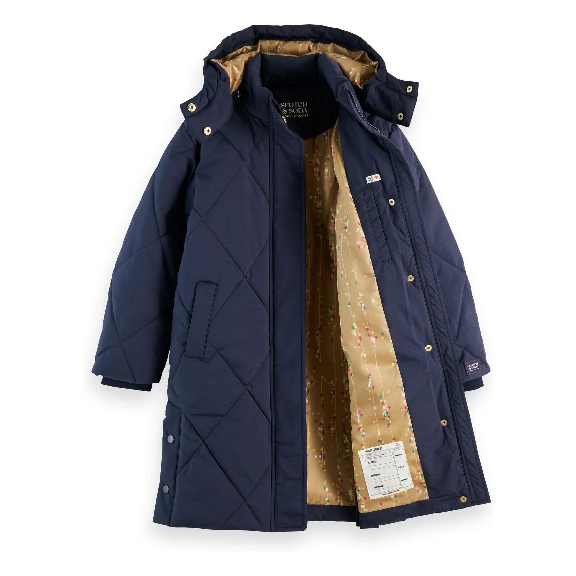 Scotch & Soda - Long padded jacket | Navy blue