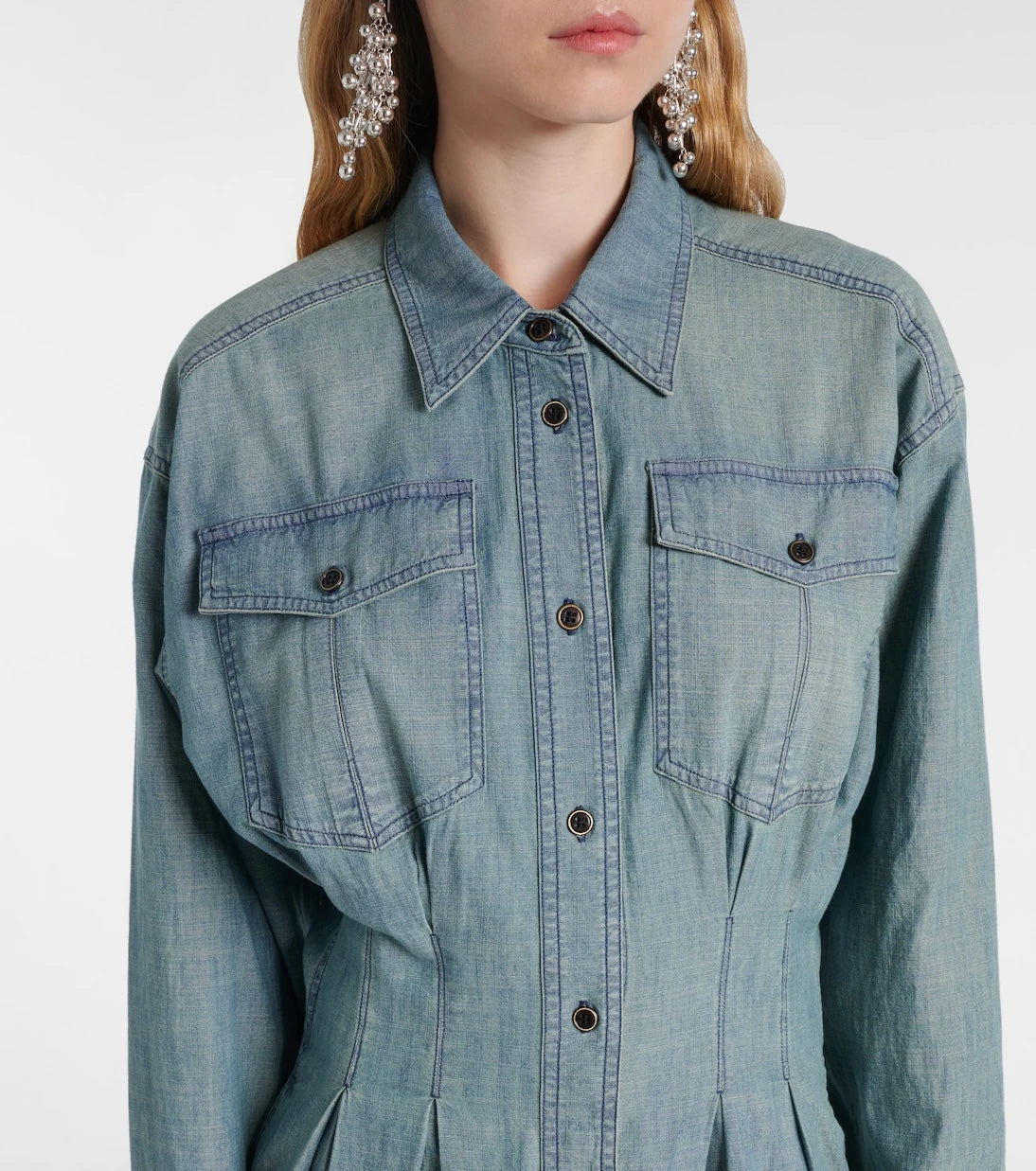 Marant Etoile - Nolwen chambray shirt dress