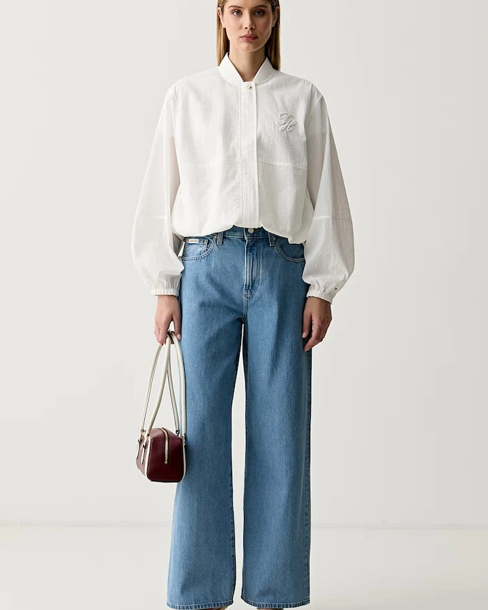 Calvin Klein Jeans geniş paça kadın kot pantolon