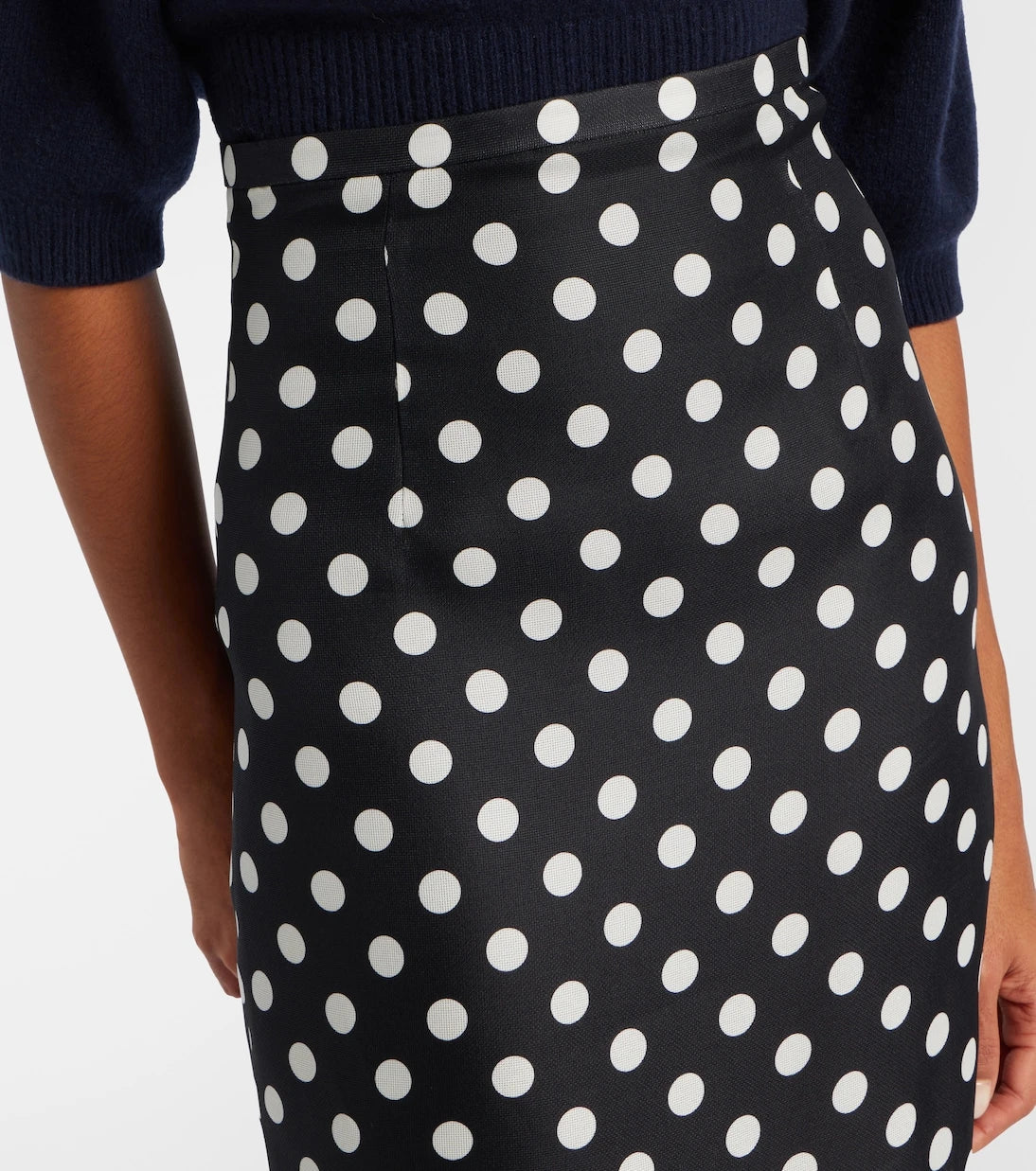 Khaite - Winton polka-dot high-rise silk maxi skirt
