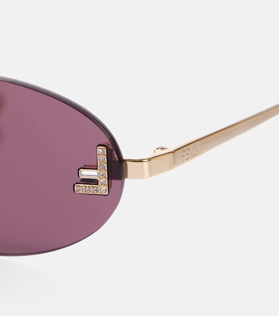 Fendi - Fendi First Crystal oval sunglasses