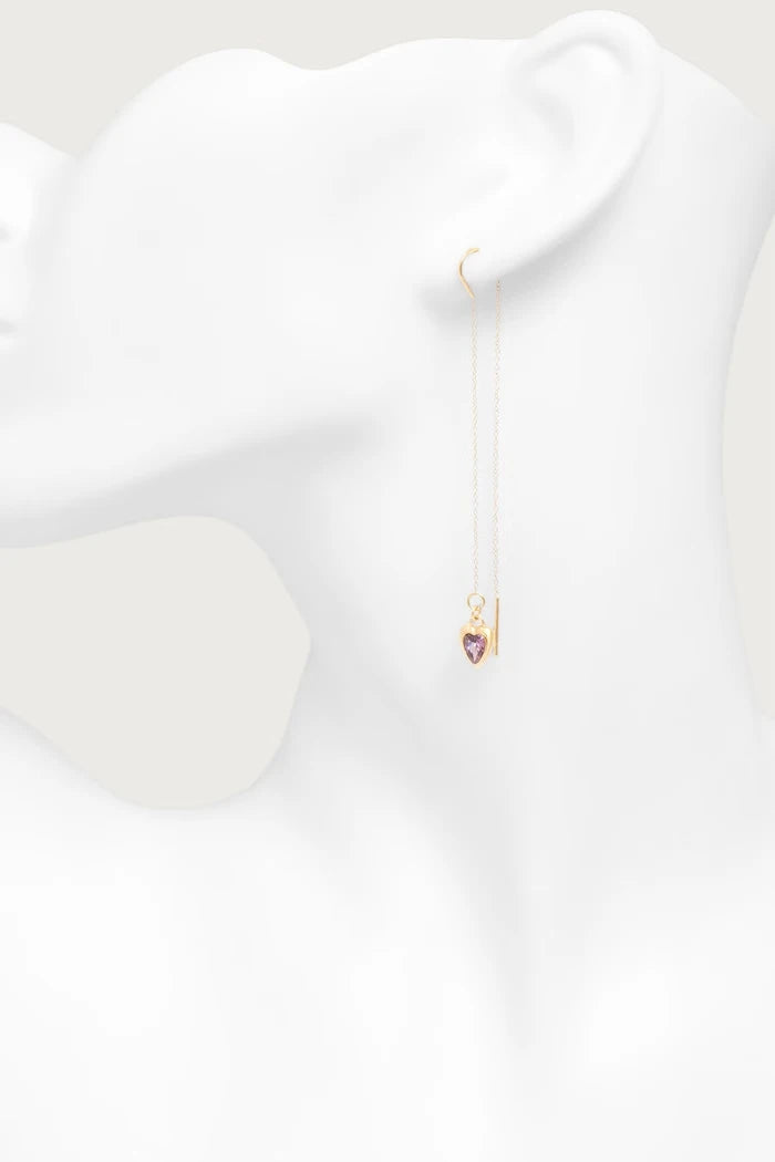 CRYSTAL LOVE zirkon taşlı paslanmaz çelik kadın küpeleri