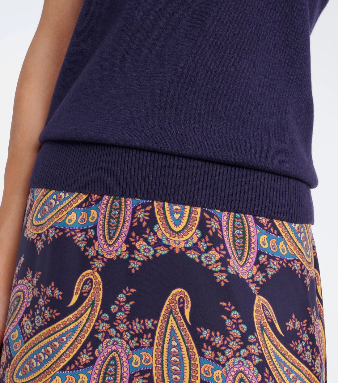 Etro - Embellished silk and cashmere top