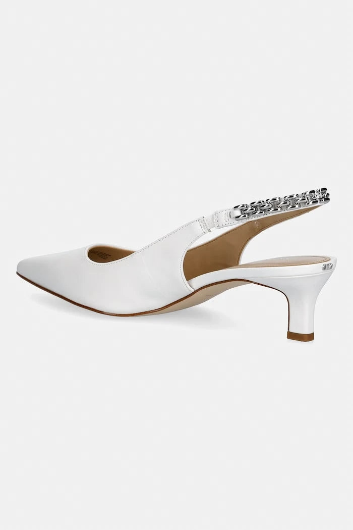 Кожени обувки с тънък ток MICHAEL Michael Kors Marcia Kitten Sling Pump