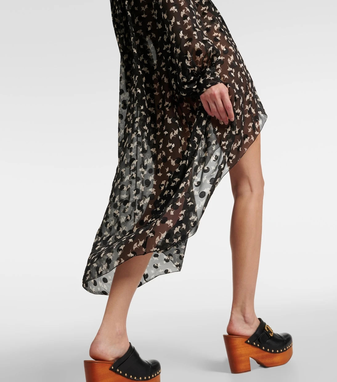 Chloé - Floral silk chiffon midi dress