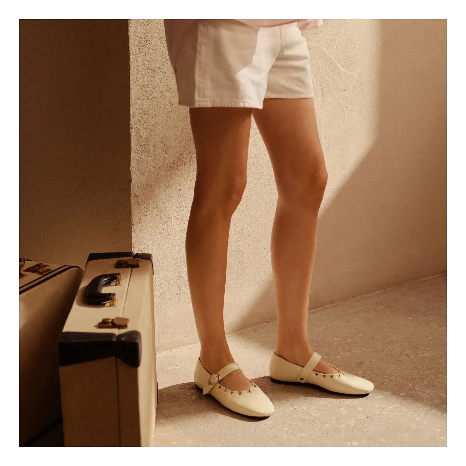 Socque Paris - Ballerinas Ginger Leather | Cream