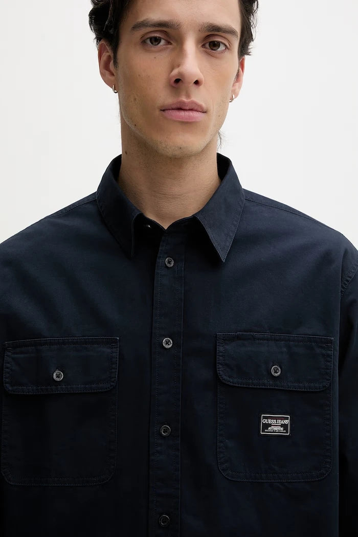 Guess Jeans риза мъжка от памук