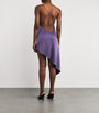Alex Perry Purple Satin Asymmetric Mini Dress