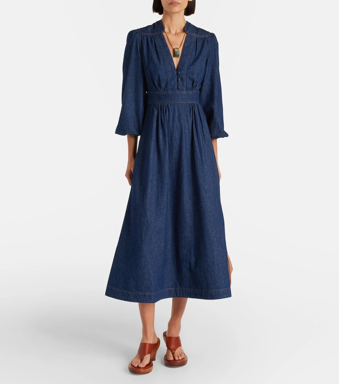 Zimmermann - Awaken denim midi dress