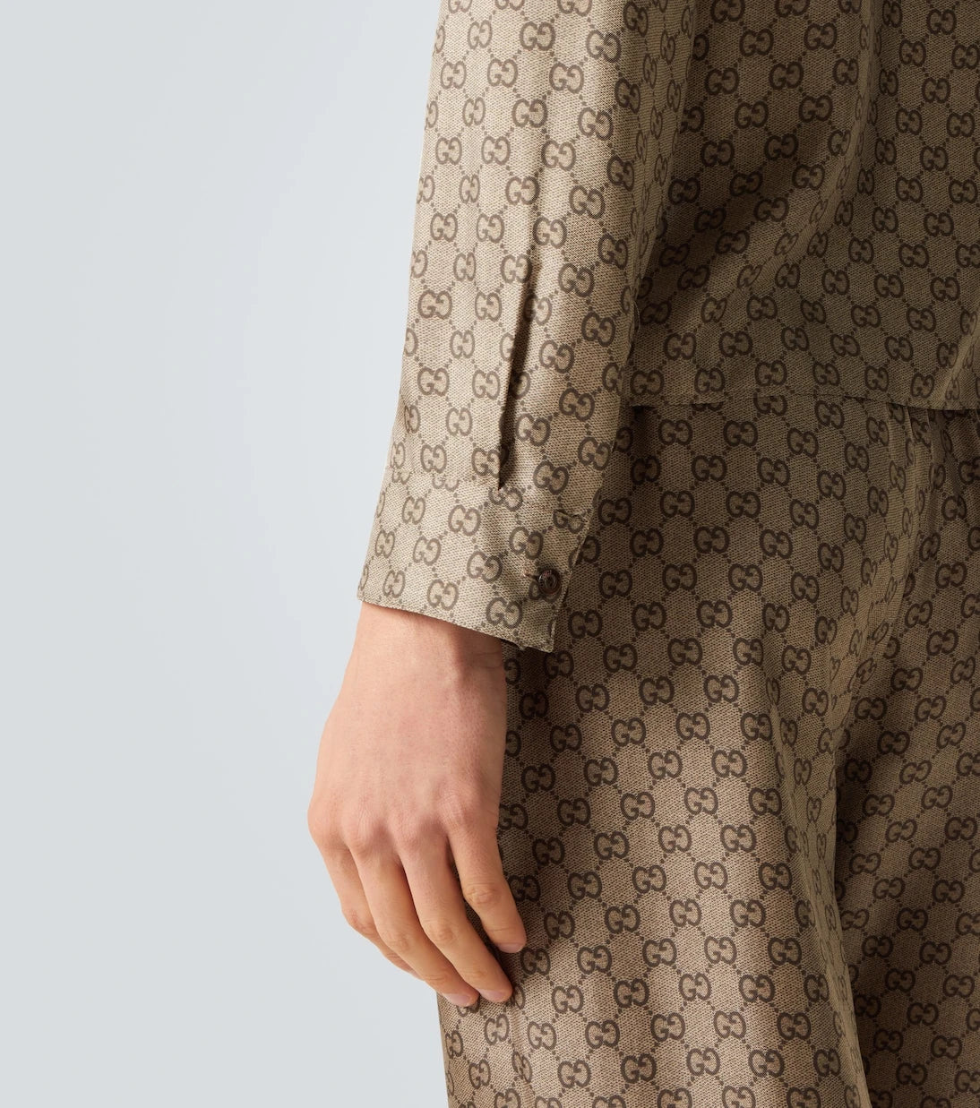 Gucci - GG printed silk twill shirt