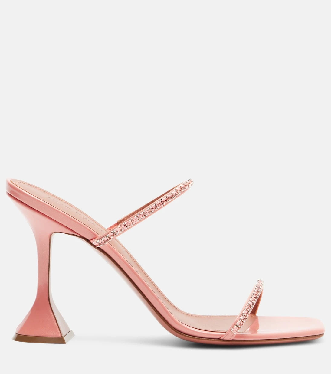 Amina Muaddi - Gilda embellished patent leather sandals