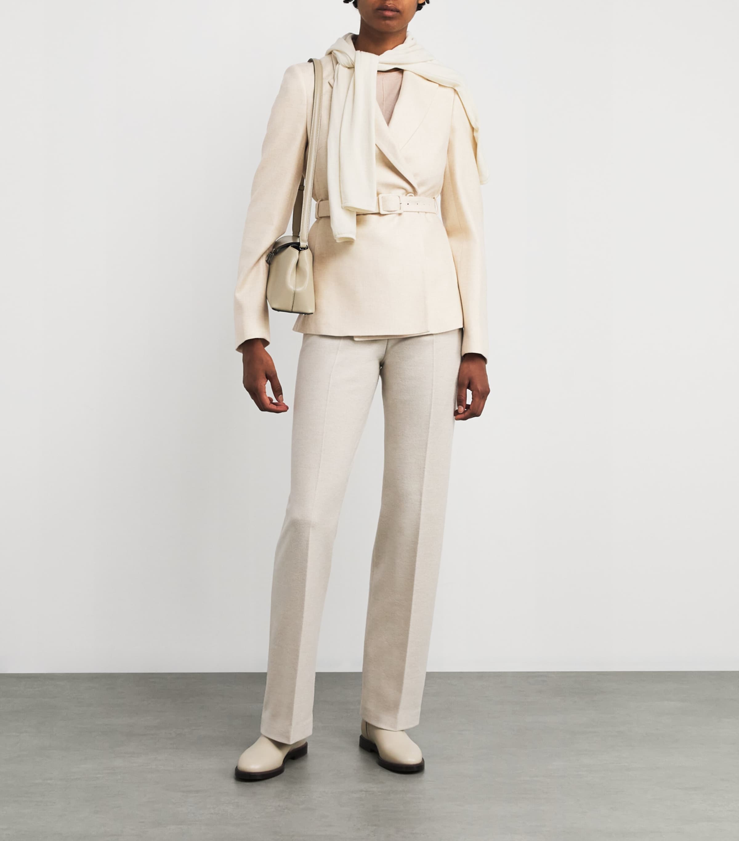 Cashmere Belted Double-Breasted Blazer