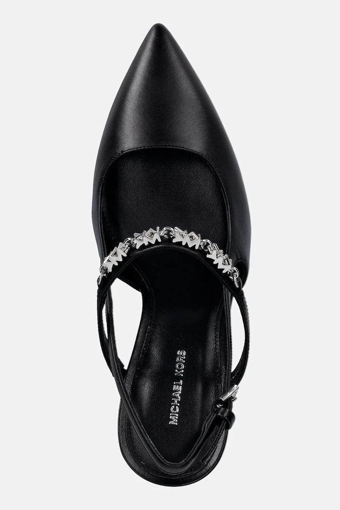 Кожени обувки с тънък ток MICHAEL Michael Kors Dina Flex High Sling Pump