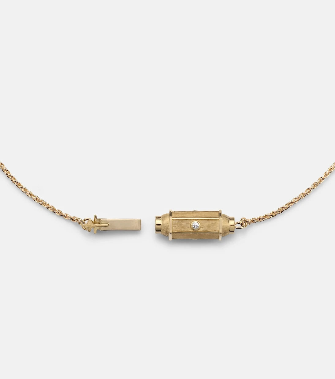 Marie Lichtenberg - Coco Micro 18kt gold locket necklace with diamonds