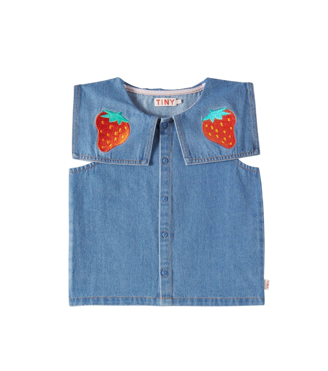 Tinycottons - Strawberries denim blouse