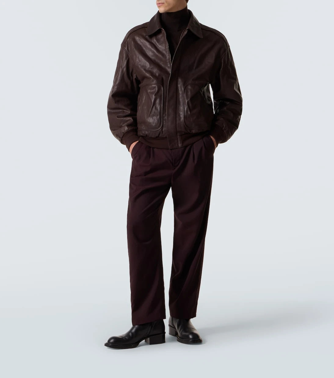 Calvin Klein Collection - Johnson leather blouson