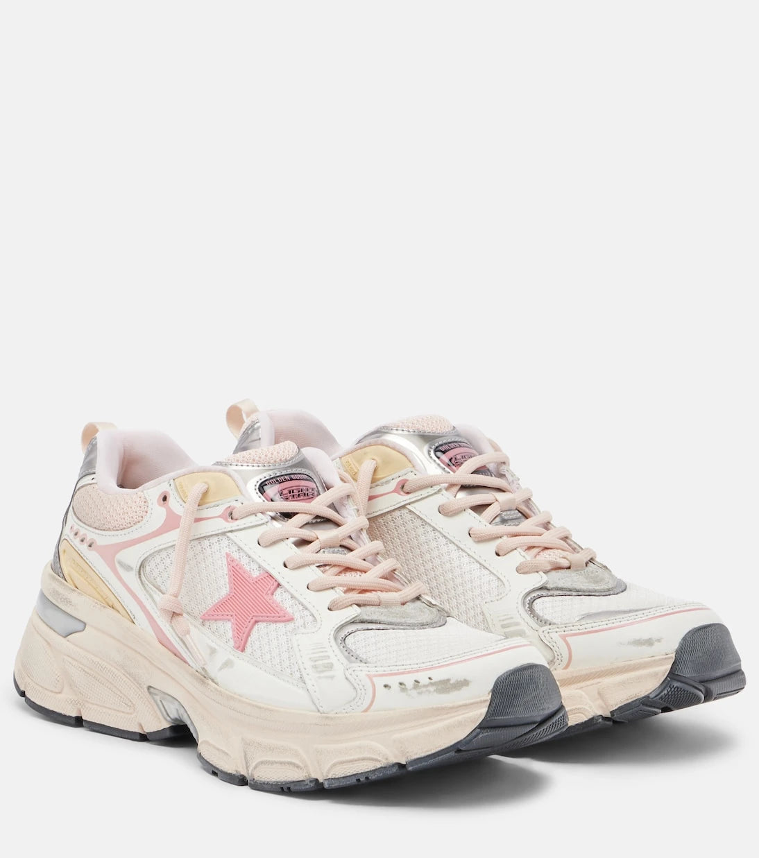 Golden Goose - Lightstar leather-trimmed sneakers