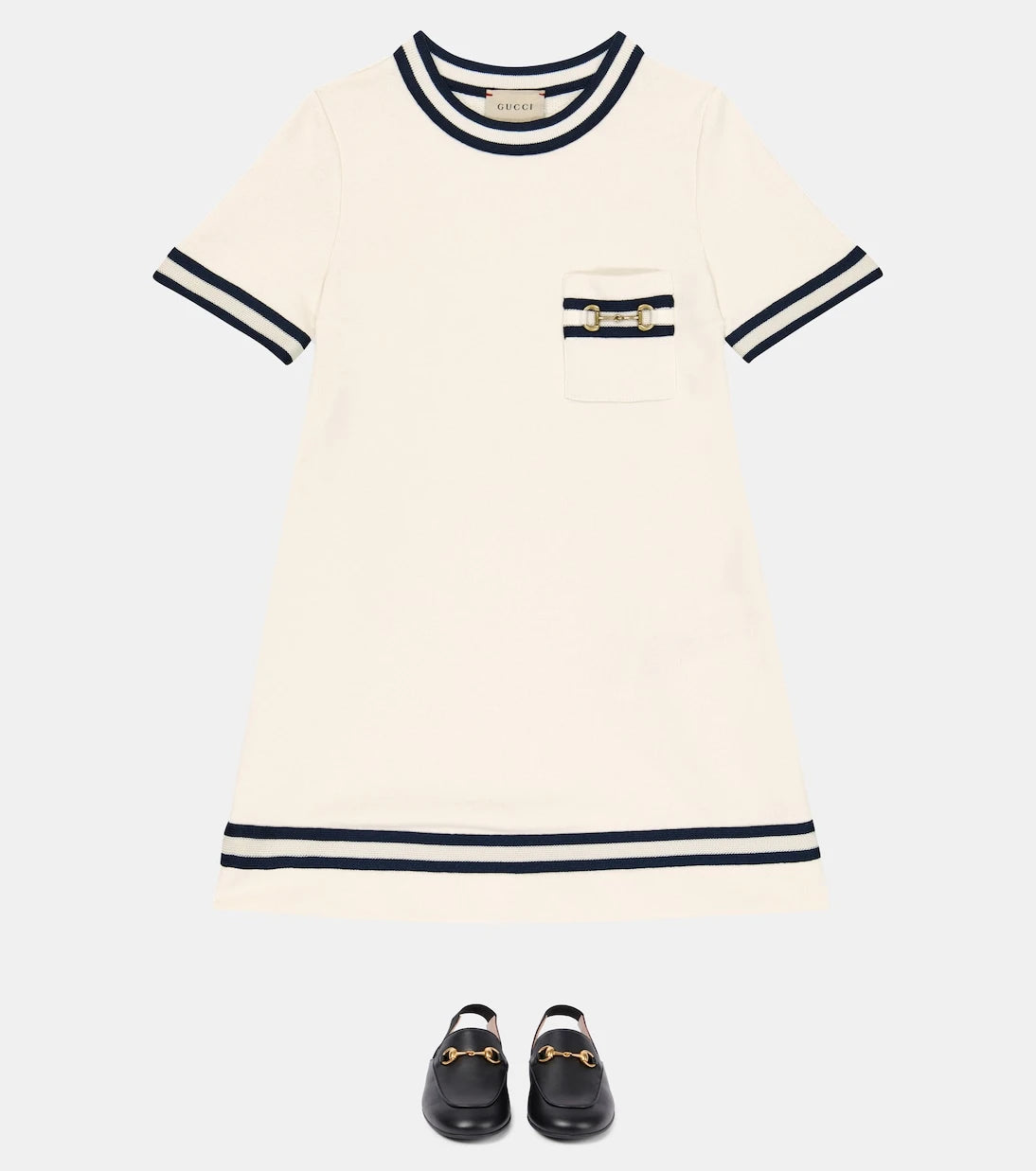 Gucci Kids - Horsebit cotton dress