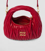 Red Mini Leather Matelassé Wander Top-Handle Bag