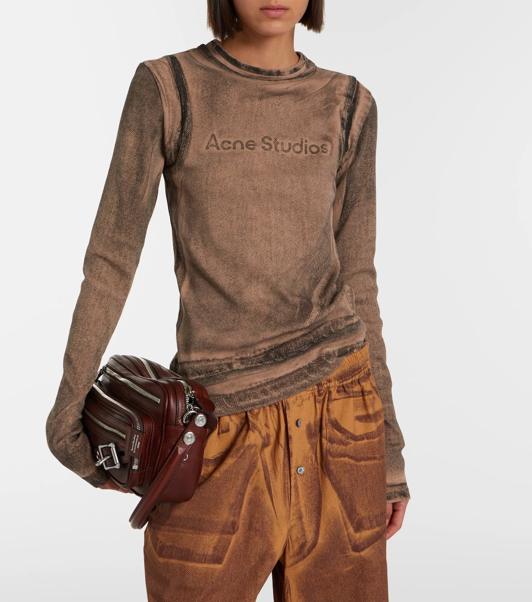 Acne Studios - Printed cotton-blend T-shirt