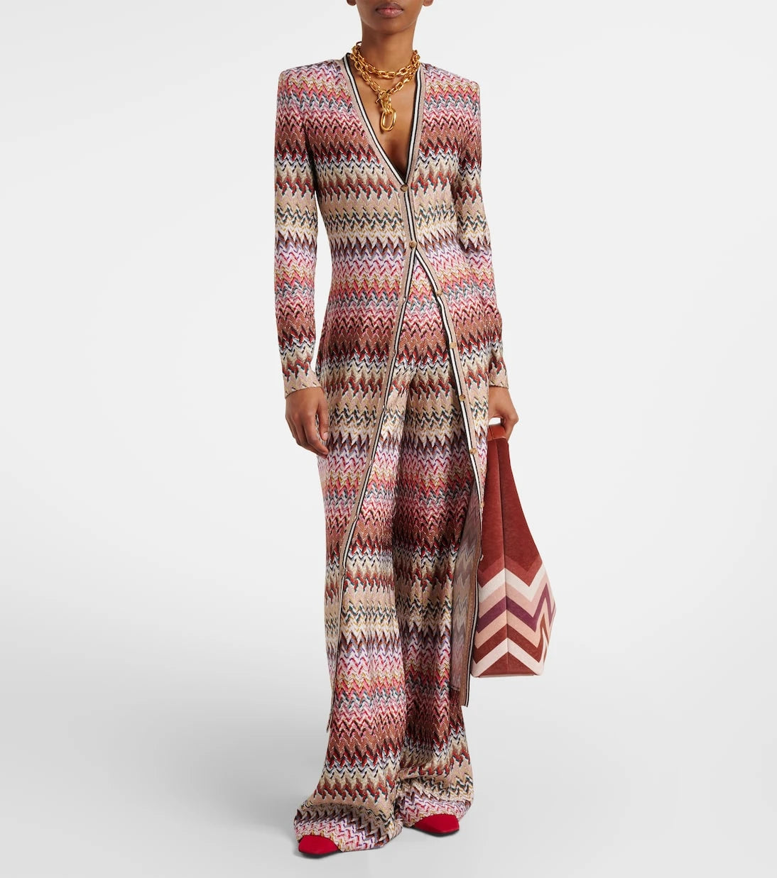 Missoni - Zigzag lamé wide-leg pants