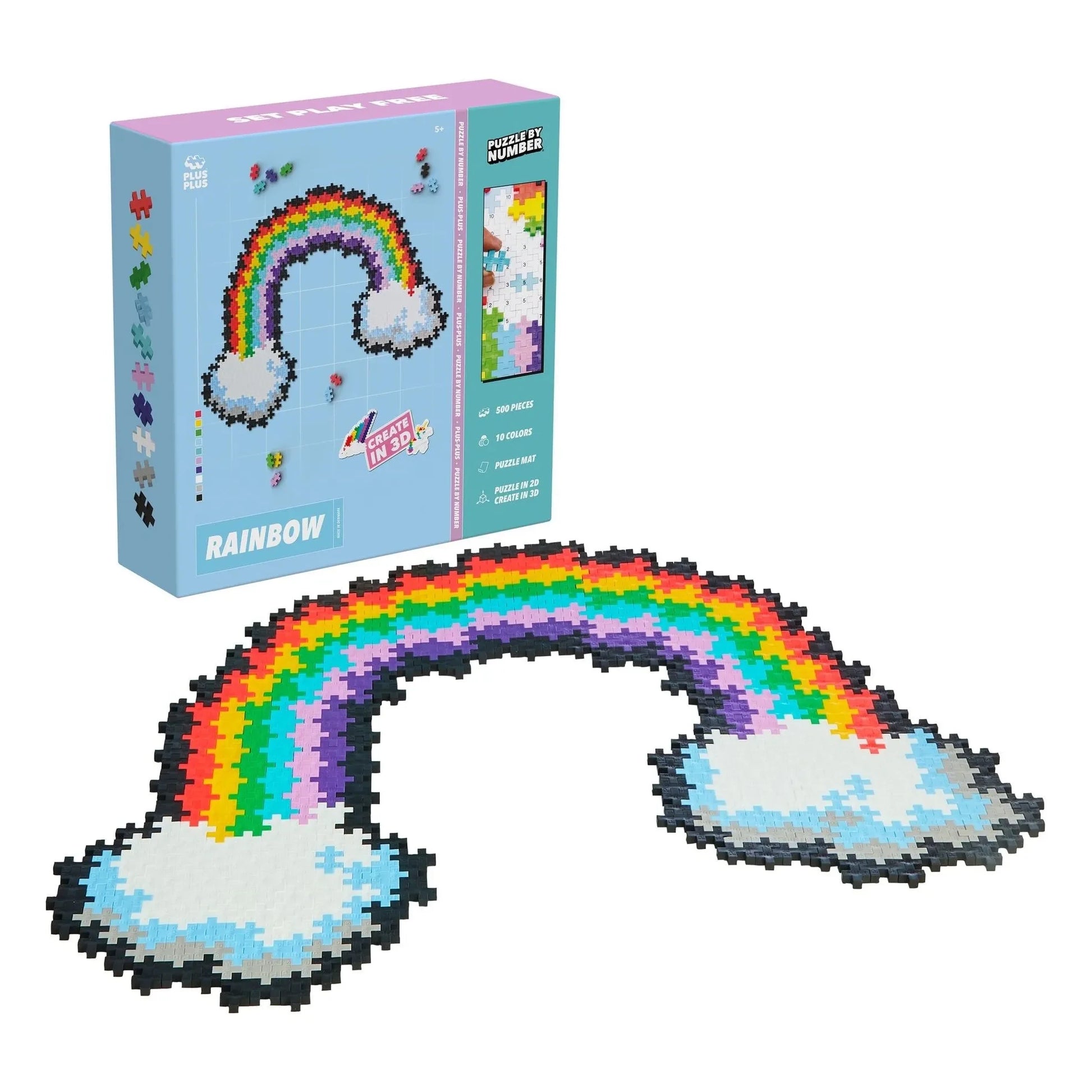 Plus-Plus - Rainbow puzzle - 500 pieces