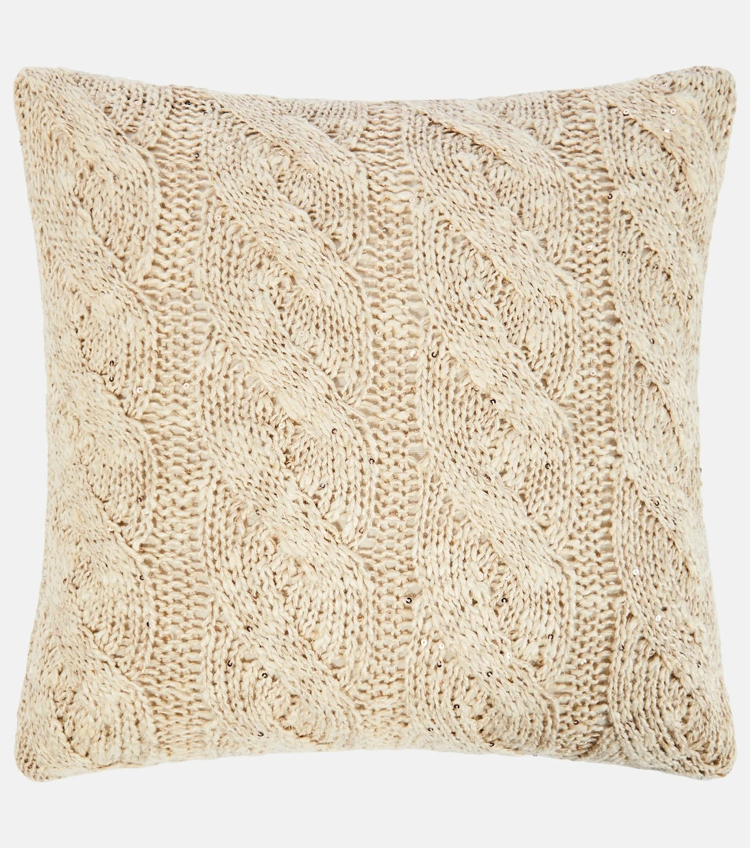Brunello Cucinelli - Cable-knit linen and silk cushion