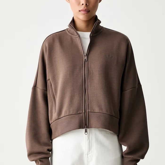adidas Originals fermuarlı kadın pamuklu Spacer sweatshirt
