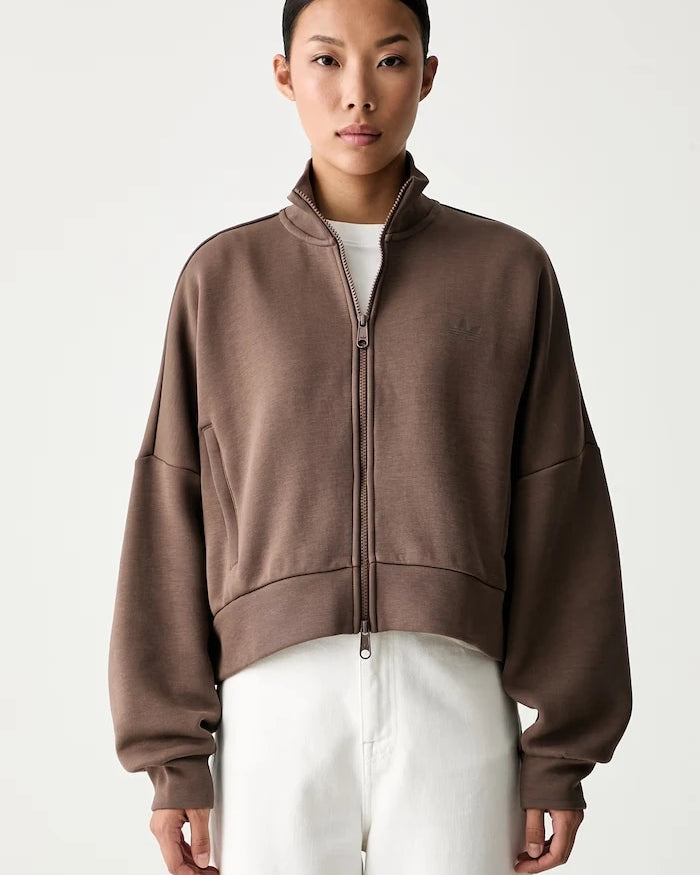 adidas Originals fermuarlı kadın pamuklu Spacer sweatshirt