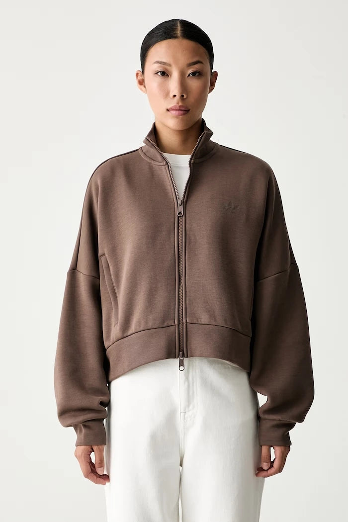 adidas Originals fermuarlı kadın pamuklu Spacer sweatshirt