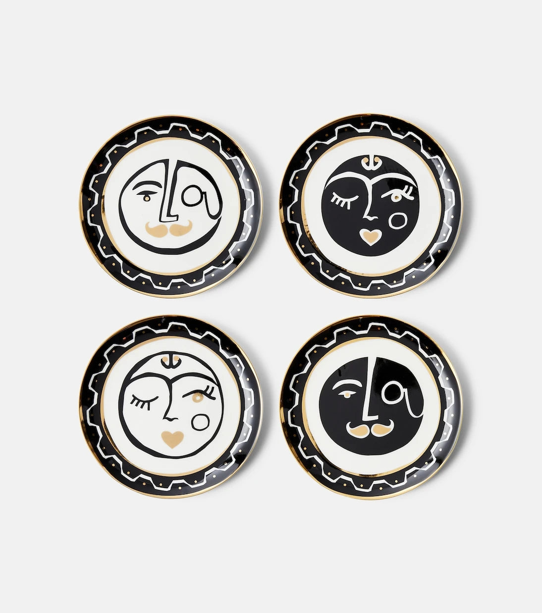 Jonathan Adler - Marseilles set of 4 porcelain side plates