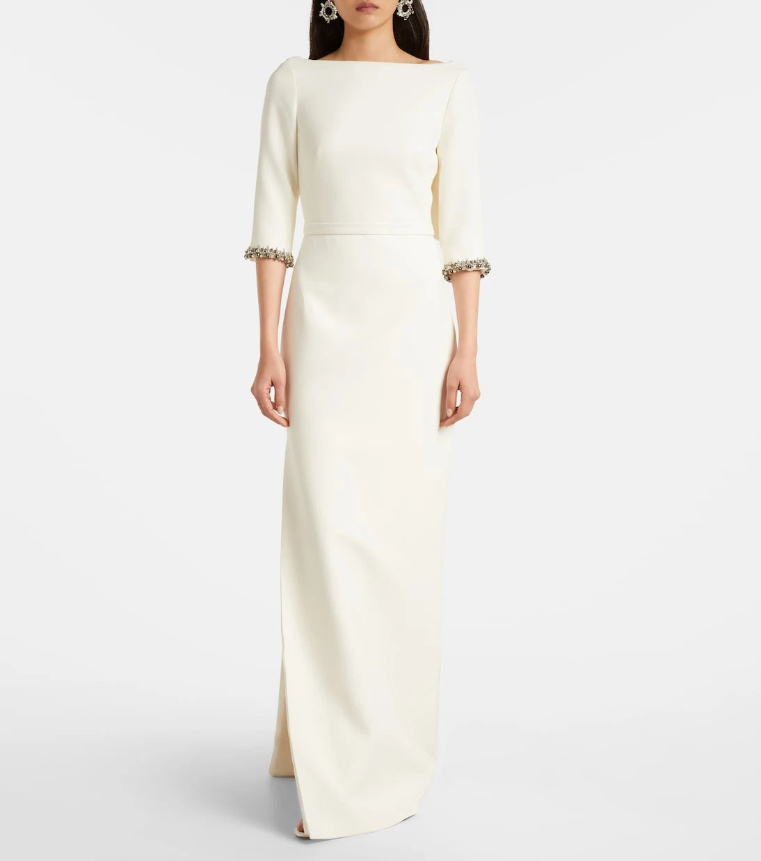 Safiyaa - Bridal Amaris embellished crêpe gown