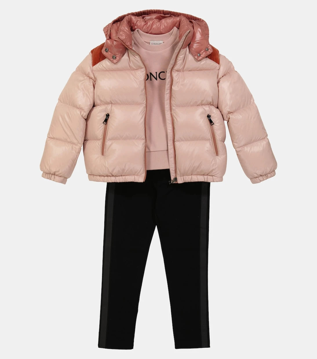 Moncler Enfant - Chouelle velvet-trimmed down jacket