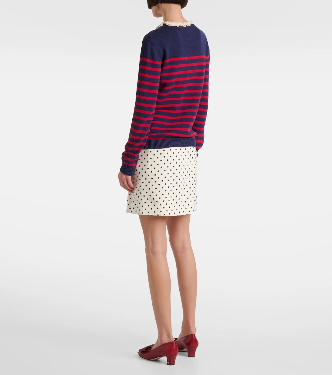 Valentino - Chez Valentino striped cotton sweater