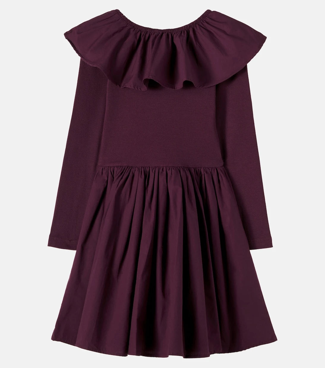 Molo - Cille cotton jersey and poplin dress