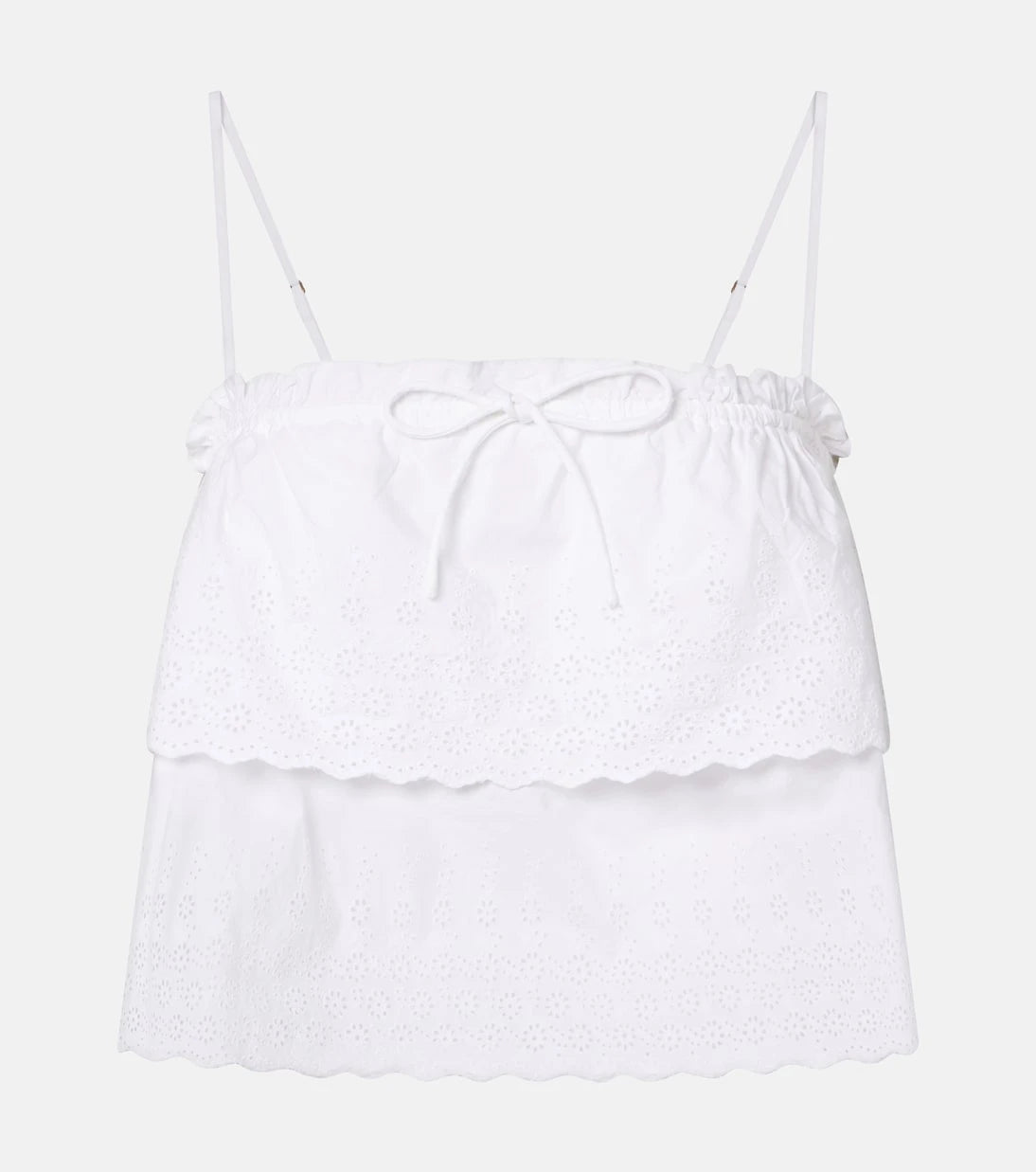 Veronica Beard - Oseanna cotton poplin crop top