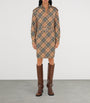 Burberry Beige Cotton Check Shirt Dress